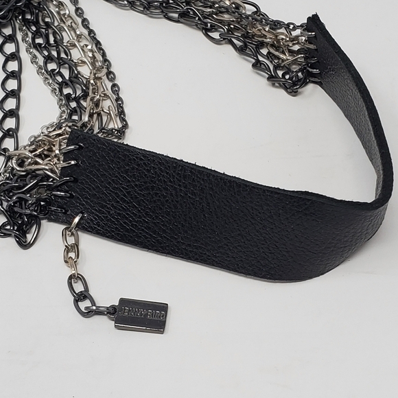 JENNY BIRD MULTI-STRAND CHAIN NECKLACE SILVER GUNMETAL FASHION JEWELRY WOMEN - Picture 10 of 16